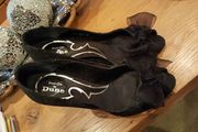 Black dune peep toe shoes