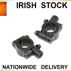 Motorbike 22mm Handlebar Mirror Mount - Black