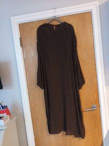 Dunnes Stores Brown Dress With Underslip. . S. M-- 12-14.  New - No Tag.