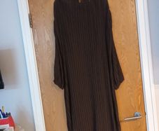 Dunnes Stores Brown Dress With Underslip. . S. M-- 12-14.  New - No Tag.
