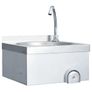 Hand Wash Sink with Faucet and Soap Dispenser Stainless Steel Image 2