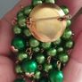 Vintage brooch - a cluster of emerald-green beads. Image 7