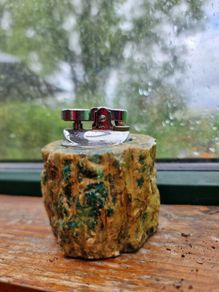 Vintage green alabaster lighter by Romano Bianchi, Italy, 1970