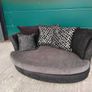 Semi circular gray corner sofa Image 2
