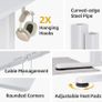 Electric Standing Desk 120 x 60cm, Height Adjustable Sit Stand Desk with 3 Memory Presets, Home Office Desk with Anti-Collision System, Quiet Motor, 2 Hooks, White Image 7