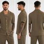 Summer Breeze Textured Shirt  Brown Image 2