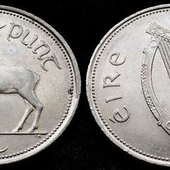 [#1022] - Ireland 1998| 1 Pound | Deer | KM.27 | High Grade