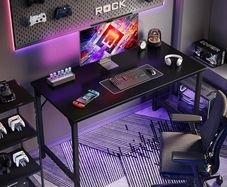 80 cm Computer Desk, Small Home Office Desk Study Writing Kid Table for Small Spaces, Simple PC Gaming Desk, Adjustable Feet, Black