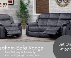 New Gresham 3+1+1 Grey Sofa Sets