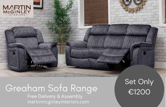 New Gresham 3+2 Grey Sofa Sets