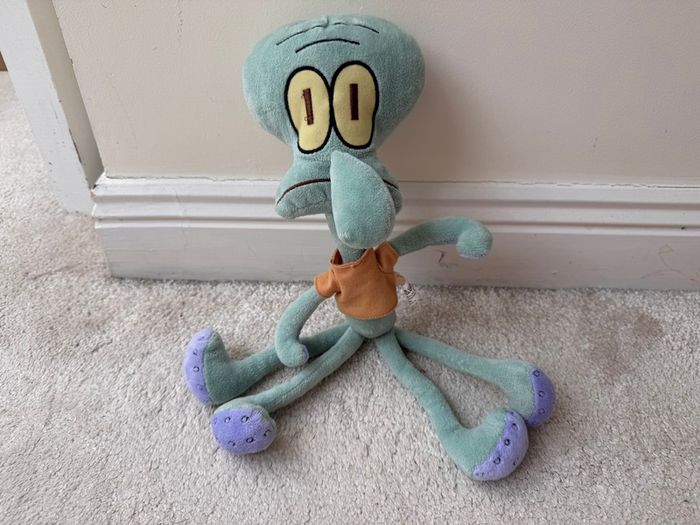 Simba Nickelodeon 2014 Viacom Squidward Plush SpongeBob SquarePants approx. 42 cm. Used Please see photos