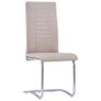 Cantilever Dining Chairs 6 pcs Cappuccino Faux Leather Image 2