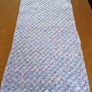 Blanket Hand Crochet 33" Square Pastel Shades Image 3