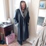 "Erre" Genuine Leather Coat Black.  Fully Lined  With Mohair/Wool/Acry.  Made in Italy Image 8