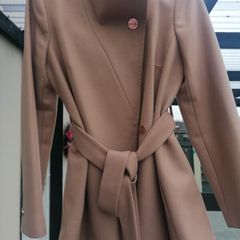 Ted Baker Classic Camel belted wool jacket UK12
