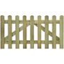 Picket Fence Gate 2 pcs Impregnated Wood 300x80 cm Image 3