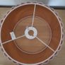 Pink ribbed velvet ceiling lamp shade pendant H 20 cm Image 2