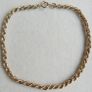 Vintage 9Ct Yellow Gold 375  Rope Link Bracelet length 7,2" - 1,16g Image 4