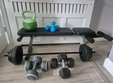 weights and foldable weight bench