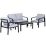 4 Piece Garden Sofa Set with Cushions Image 2