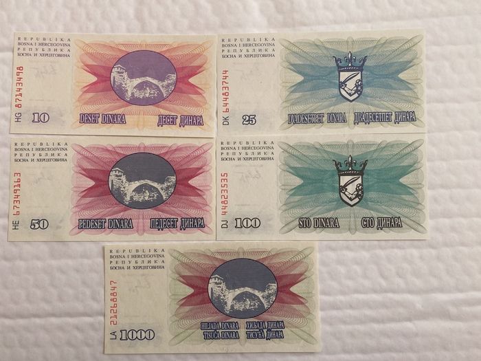 Set of Republic Bosnian and Hercegovina Dinara