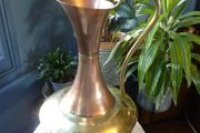 Vintage Copper and Brass Ewer Pitcher. Very large 47cm