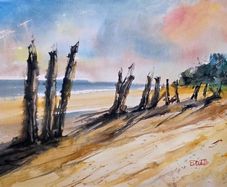 curracloe co Wexford watercolour