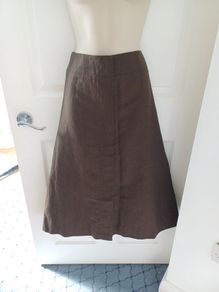 Per Una Brown Linen/Wool Skirt Size 14