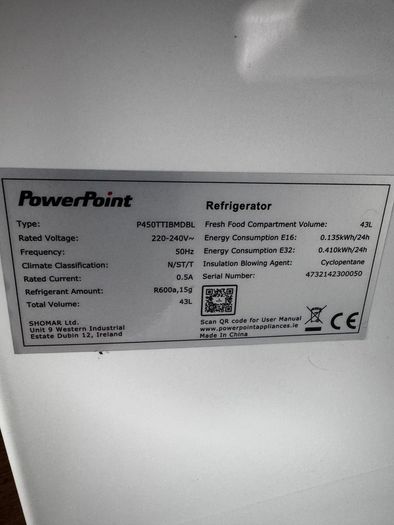 Powerpoint Table Top Fridge With Ice Box
