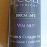 18 Walnut Colour Curtain Pole Rings (new). Image 2