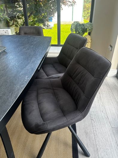 Dining table with bench and chairs