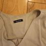 Semi long sleeved blouse brown/creme colour Image 2