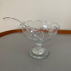 glass bowl and ladle