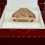 Diamond Natural Arglye Champagne Diamond SIGNET Ring Image 10