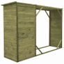 Garden Firewood Tool Storage Shed Pinewood 253x80x170 cm Image 8