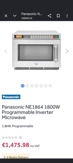 Panasonic microwave heavy duty