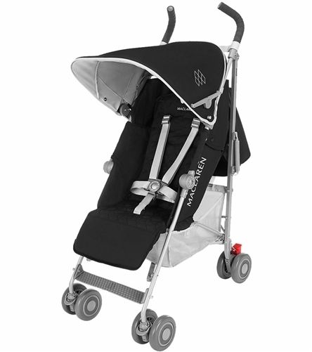 Maclaren Quest Umbrella Stroller - Black/Silver + FREE Univeral Gate Check Travel Bag