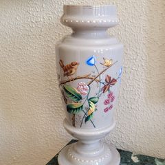 Victorian handpainted opaline vase