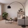 Modern Arc Floor Lamp Black XXL Image 6
