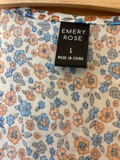 Emery Rose open-front floral bohemian kimono cardigan Size L