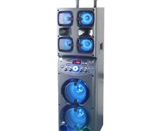 Heavy Beat Bass Woofer Trolley Speaker With 2 Wireless Microphone.