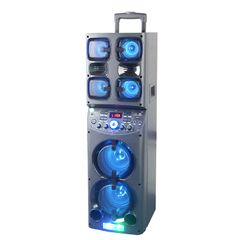 Heavy Beat Bass Woofer Trolley Speaker With 2 Wireless Microphone.