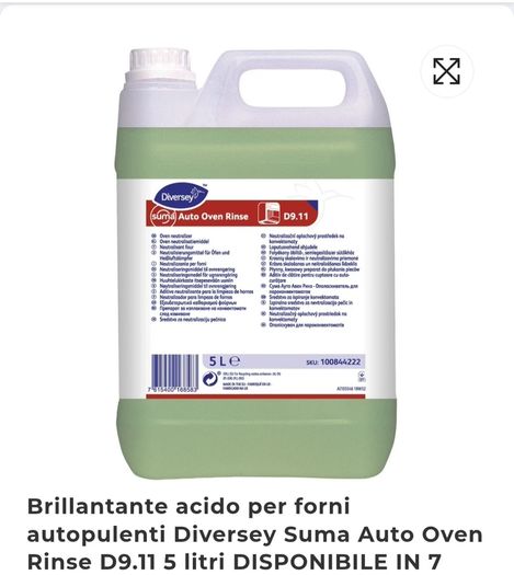 Industrial Oven Cleaner Rinse Diversey D9.10  D9.11