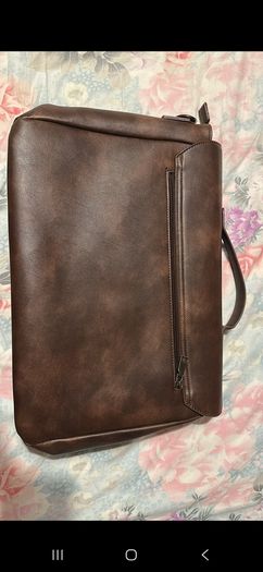 RAINSMORE Leather Messenger Bag for Men 15.6 Inch Waterproof Laptop Bag Vintage Computer Briefcase Large Shoulder Satchel Bags for Work Business Office College