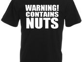 Warning Contains Nuts  Funny Gift Ideas For Men tee top shirt
