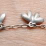 Vintage 925 Sterling Silver charm bracelet with flower charms Image 9