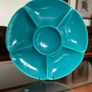 Confetti Serving Dish Teal Green by  Aluminia Royal Copenhagen Denmark 1950s Image 2