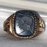 Vintage 9ct Gold Mens Signet Ring Image 8