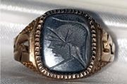 Vintage 9ct Gold Mens Signet Ring