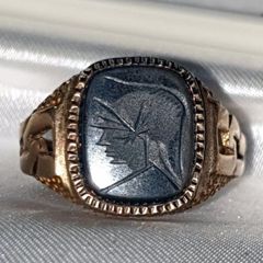 Vintage 9ct Gold Mens Signet Ring
